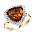 Certified & Appraised AAA Santa Ana Madeira Citrine and Luxuriant Lab Grown Diamond G-H SI 5.95 ctw Ring in 10K Yellow Gold 5.95 ctw - Sticky add to cart bar