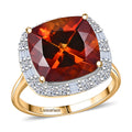 Certified & Appraised AAA Santa Ana Madeira Citrine and Luxuriant Lab Grown Diamond G-H SI 7.75 ctw Ring in 10K Yellow Gold - Sticky add to cart bar
