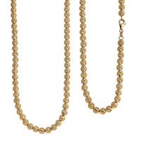 Luxoro Diamond-cut Beaded Necklace in 10K Yellow Gold 16 Grams 18 Inches