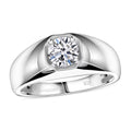 Luxuriant Lab Grown Diamond G SI 1.00 ctw Men's Ring in Rhodium Over Sterling Silver (Size 10.0) - Sticky add to cart bar
