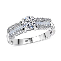 Luxuriant Lab Grown Diamond Bold Ring in Sterling Silver