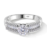 Luxuriant Lab Grown Diamond Bold Ring in Sterling Silver