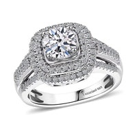 Luxuriant Lab Grown Diamond Elegant Ring in Sterling Silver