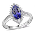 Luxoro 10K White Gold AAA Tanzanite, Diamond (I2) (0.27 cts) Ring (Size 10.0) 2.00 ctw - Sticky add to cart bar