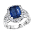 D'Joy Premium Kashmir Kyanite, Moissanite Midnight Majesty Ring in Rhodium Over Sterling Silver (Size 10.0) 4.50 ctw - Sticky add to cart bar