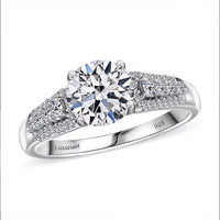 TLV Luxuriant Lab Grown Diamond (G-H, SI) (Rnd) Ring in Rhodium Over Sterling Silver (Size 6.0) 2.00 ctw
