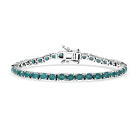D'Joy Grandidierite 6.75 ctw Bracelet in Rhodium Over Sterling Silver (6.50 In)