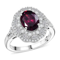 D'Joy Chrome Diopside, White Zircon Ring in Rhodium Over Sterling Silver (Size 10.0) 3.25 ctw