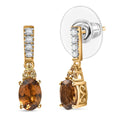 D'Joy AAA Golden Turkizite and Multi Gemstone 2.00 ctw Crown of Flames Earrings in 18K Vermeil Yellow Gold Over Sterling Silver - Sticky add to cart bar