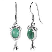 D'Joy Artisan Crafted Tahoe Nevada Turquoise 2.70 ctw Earrings in Sterling Silver