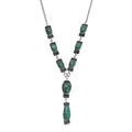 D'Joy Artisan Crafted Tahoe Nevada Turquoise 27.50 ctw Necklace 18 Inches in Sterling Silver - Sticky add to cart bar