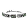 D'Joy Artisan Crafted Tahoe Nevada Turquoise, White Buffalo and Blue Moon Turquoise 20.40 ctw Bracelet in Sterling Silver (7.25 In) - Sticky add to cart bar
