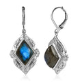 EverTrue Malagasy Labradorite Lever Back Kite Drop Earrings in Stainless Steel 8.25 ctw - Sticky add to cart bar