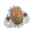 EverTrue Venus Jasper, Mozambique Garnet Ring in Stainless Steel (Size 6.0) 6.00 ctw - Sticky add to cart bar