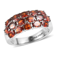 EverTrue Simulated Red Diamond Ring in Stainless Steel (Size 10.0) 3.50 ctw