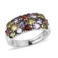 EverTrue Simulated Red Diamond Ring in Stainless Steel (Size 10.0) 3.50 ctw - Sticky add to cart bar