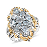 EverTrue African Amethyst Ring in 18K YG Plated and Platinum Bond (Size 10.0) 2.25 ctw
