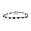 EverTrue Orissa Rhodolite Garnet 10.20 ctw Bracelet in Platinum Bon (7.25 In) - Sticky add to cart bar