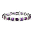 GP African Amethyst and Multi Gemstone 16.80 ctw Bracelet in 18K Vermeil Yellow Gold Over Sterling Silver (7.25 In) - Sticky add to cart bar