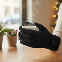 Tamsy Cashmere Wool Gloves with 2 Fingers Screen Touch