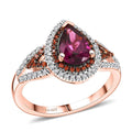 D'Joy AAA Radiant Ember Garnet, Multi Gemstone Ring in 18K Vermeil RG Over Sterling Silver (Size 10.0) 2.10 ctw - Sticky add to cart bar