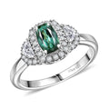 D'Joy Premium Santa Rosa Tourmaline and Moissanite 1.24 ctw Ring in Rhodium Over Sterling Silver - Sticky add to cart bar