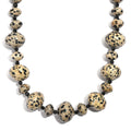 EverTrue Dalmation Jasper and Thai Black Spinel 518.00 ctw Beaded Necklace 18 Inches in Platinum Bond - Sticky add to cart bar