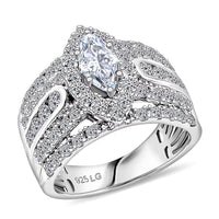 Luxuriant Lab Grown Diamond (G, SI1) Infinite Spark Ring in Sterling Silver (Size 10.0) 2.90 ctw