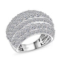 Doorbuster Luxuriant Lab Grown Diamond G SI1 4.50 ctw Ring in Sterling Silver (Size 10.0) - Sticky add to cart bar