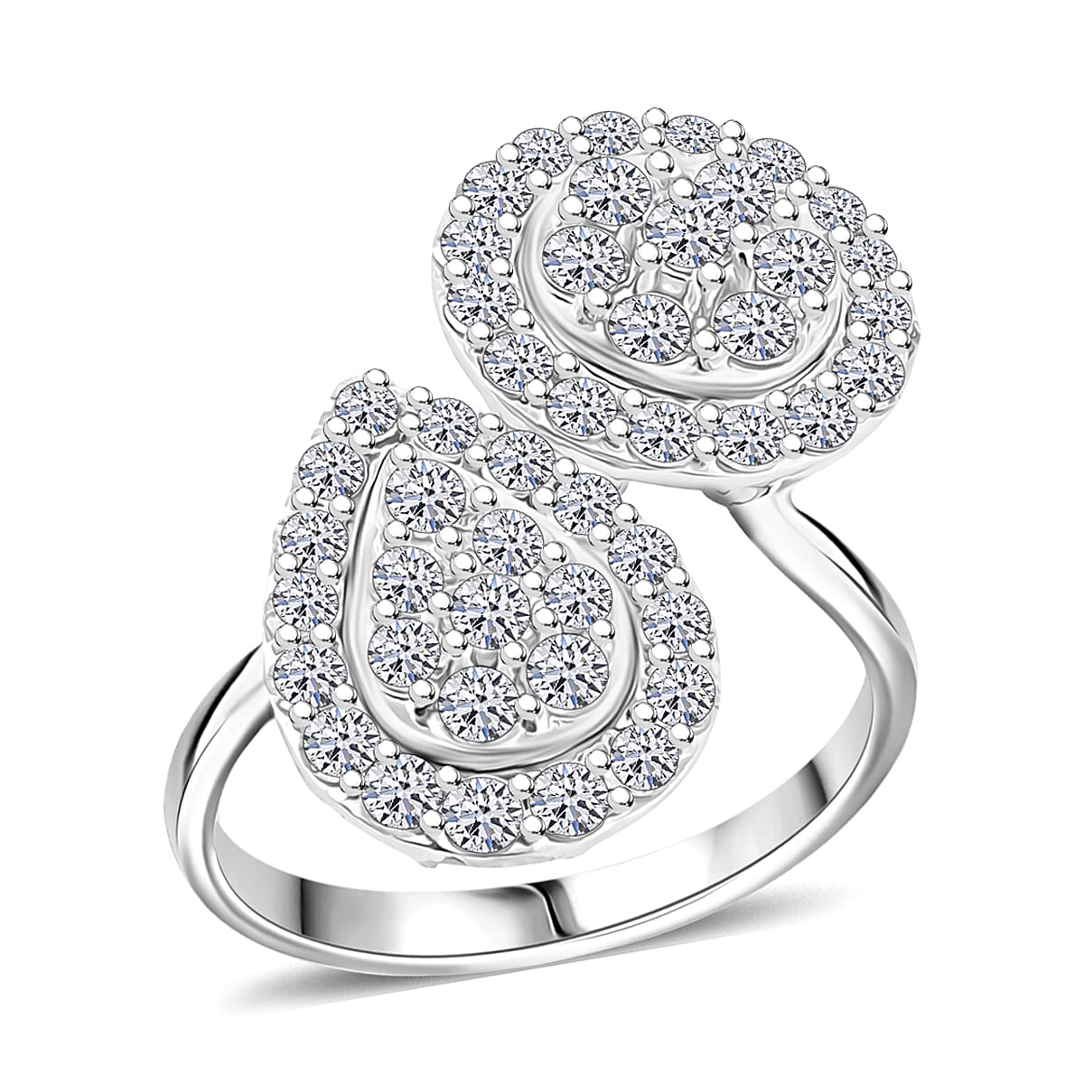 Luxuriant Lab Grown Diamond G SI1 1.90 ctw Ring in Sterling Silver