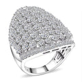 Luxuriant Lab Grown Diamond (G, SI1) Ring in Sterling Silver (Size 10.0) 5.55 ctw - Sticky add to cart bar