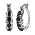 EverTrue African Amethyst Hoop Earrings in  Stainless Steel 3.35 ctw - Sticky add to cart bar