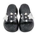 LOVE 83 Black EVA Butterfly Rhinestone Sandals - Size 6 - Sticky add to cart bar