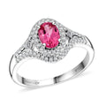 Certified & Appraised Rhapsody 950 Platinum AAAA Mahenge Pink Spinel, Diamond (E-F, VS) (0.41 cts) Ring (Size 8.0) (6.94 g) 1.30 ctw - Sticky add to cart bar