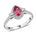Certified & Appraised Rhapsody 950 Platinum AAAA Mahenge Pink Spinel, Diamond (E-F, VS) (0.37 cts) Ring (Size 7.0) (5.35 g) 1.50 ctw - Sticky add to cart bar