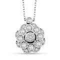 Clarte Petunia Collection Moissanite 0.85 ctw Necklace in Sterling Silver 18 Inches - Sticky add to cart bar