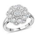 Clarte Petunia Collection Moissanite 0.80 ctw Ring in Sterling Silver (Size 10.0) - Sticky add to cart bar