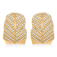 Clarte Fylla Collection Moissanite 0.56 ctw Huggies Earrings in 14K Yellow Gold Over Sterling Silver