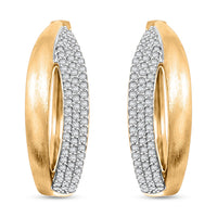 Clarte Solis Collection Moissanite 0.47 ctw Hoop Earrings in 14K Yellow Gold Over Sterling Silver