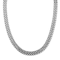 Fashionable Two Row Spiga Chain Necklace in Stainless Steel 20 Inches
