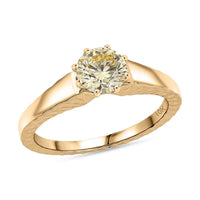 10K Yellow Gold Luxuriant Lab Grown Yellow Diamond (IR) (VS) Solitaire Ring (Size 10.0) 1.00 ctw