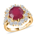 D'Joy Niassa Ruby (FF), Moissanite Ring in 18K Vermeil YG Over Sterling Silver (Size 10.0) 8.15 ctw - Sticky add to cart bar