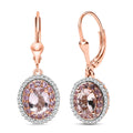 D'Joy Premium Pink Morganite and Multi Gemstone 2.00 ctw Blush Coronet Earrings in 18K Vermeil Rose Gold Over Sterling Silver - Sticky add to cart bar