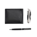 Livmore Black Faux Leather RFID-blocking Purse with RFID Card, Pen and Multipurpose Knife - Sticky add to cart bar