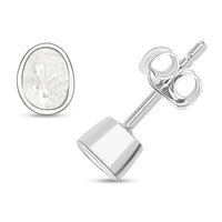 Lab Grown Polki Diamond 0.50 ctw Stud Earrings in Sterling Silver