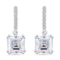 Princess Cut Moissanite 5.20 ctw Earrings in Sterling Silver - Sticky add to cart bar