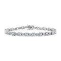 Princess Cut Moissanite 9.40 ctw Bracelet in Sterling Silver (6.50 In) - Sticky add to cart bar