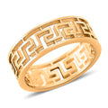 Timeless Greek Key Band Ring in Stainless Steel (Size 10.0) - Sticky add to cart bar