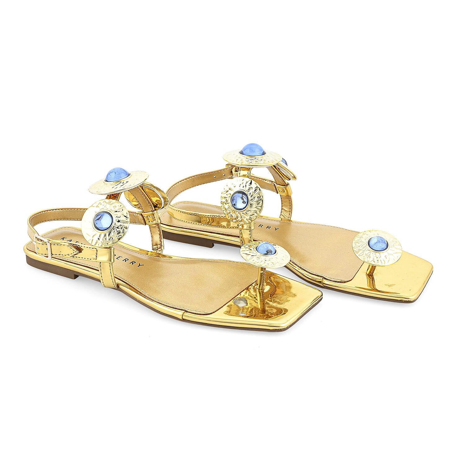 KATY PERRY The Camie Gold Stone Sandal - Size 6.5