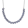 Epic Deal D'Joy Tanzanite, Moissanite Blue Sky in Night Necklace (18 Inches) in Rhodium Over Sterling Silver 8.40 ctw - Sticky add to cart bar